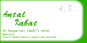 antal kabat business card